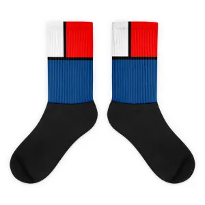 Block Colours Three Black foot socks by Robert Bowen
