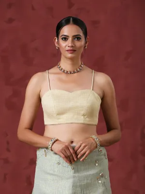 Blouse - Cream Kota Bustier with Pendants