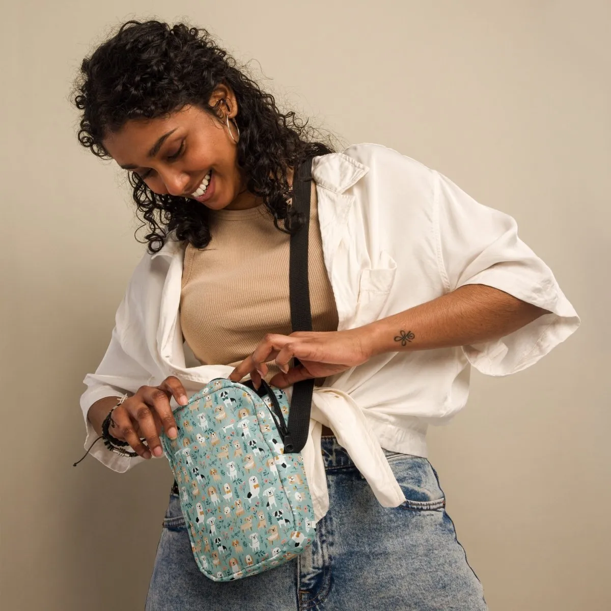 Blue Puppies Crossbody Bag