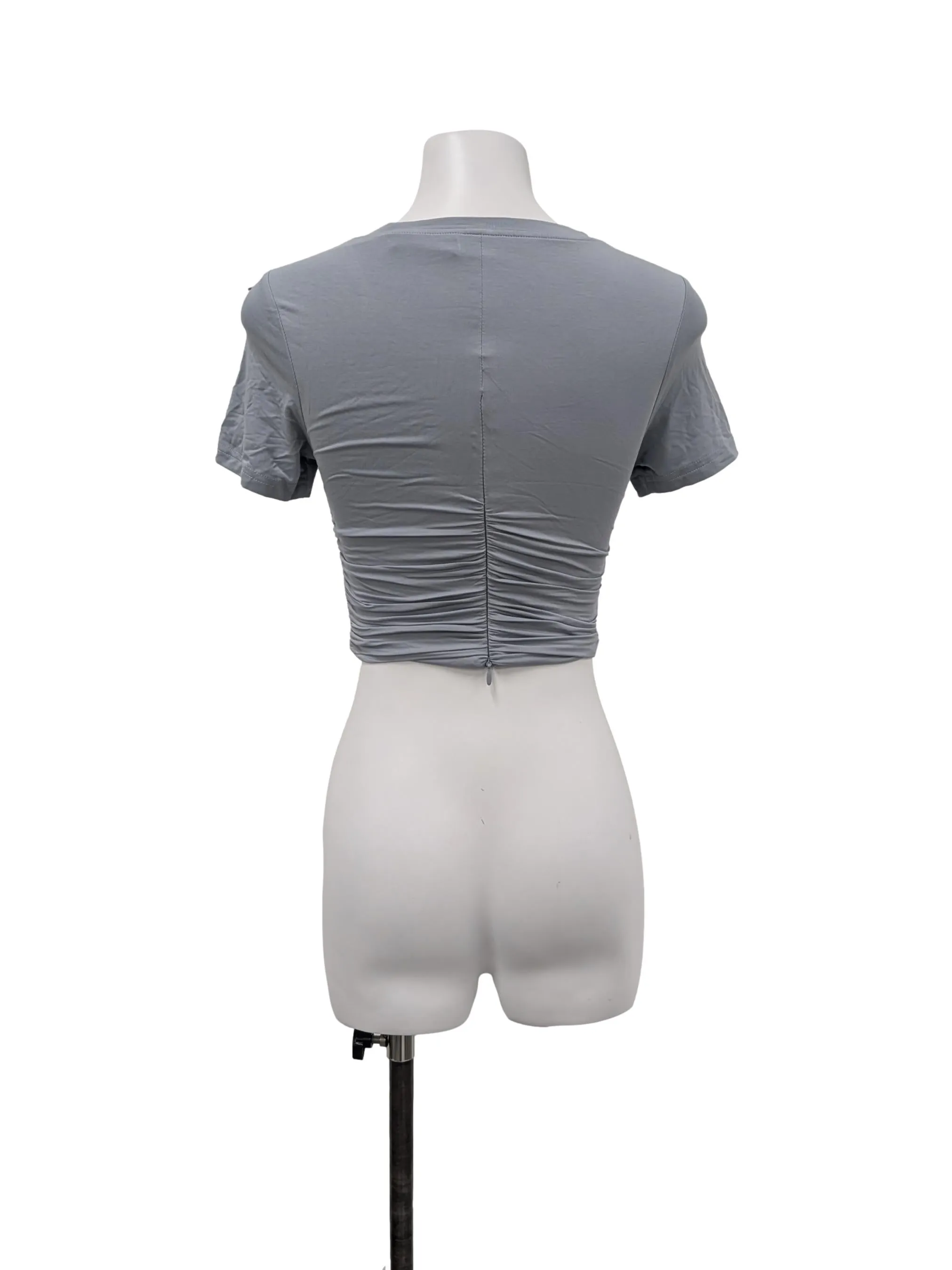 Blue Side Gathered Top
