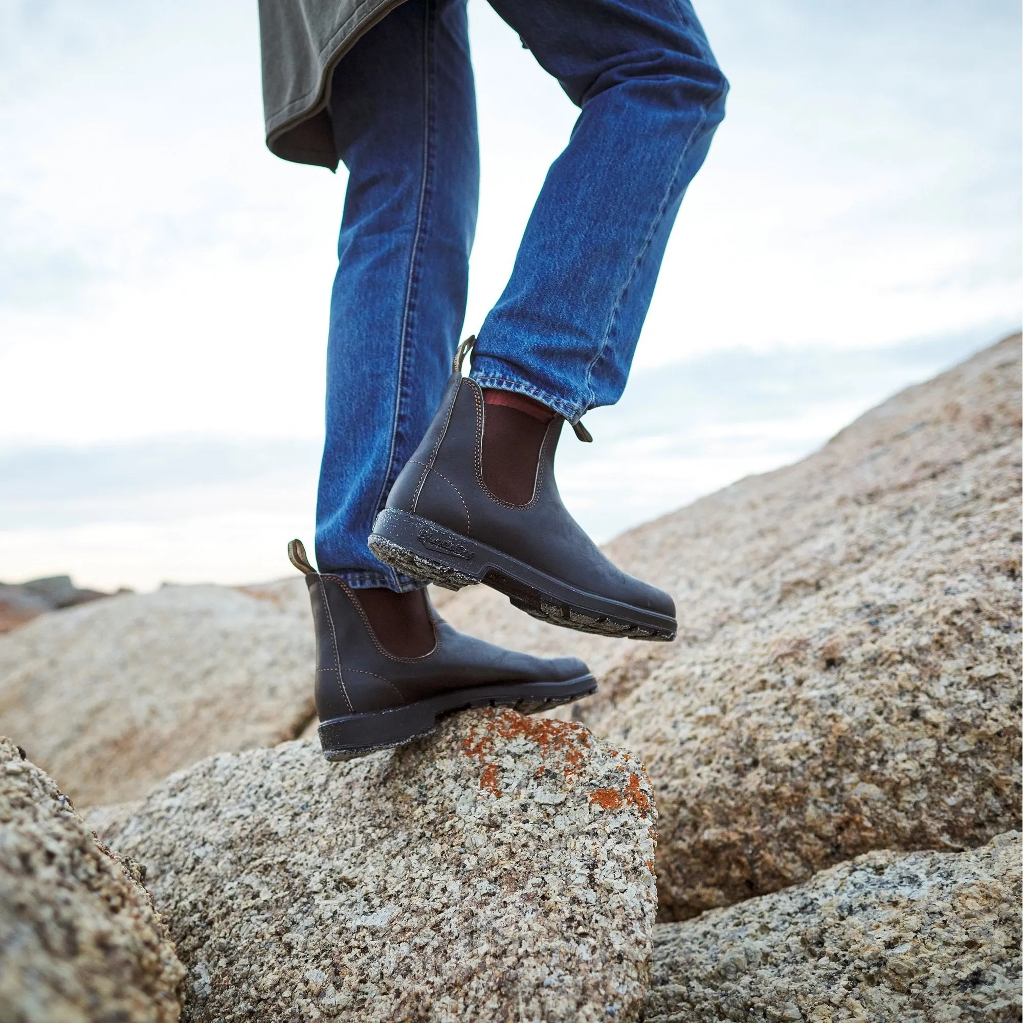 BLUNDSTONE 500 Leather Boots in Stout Brown