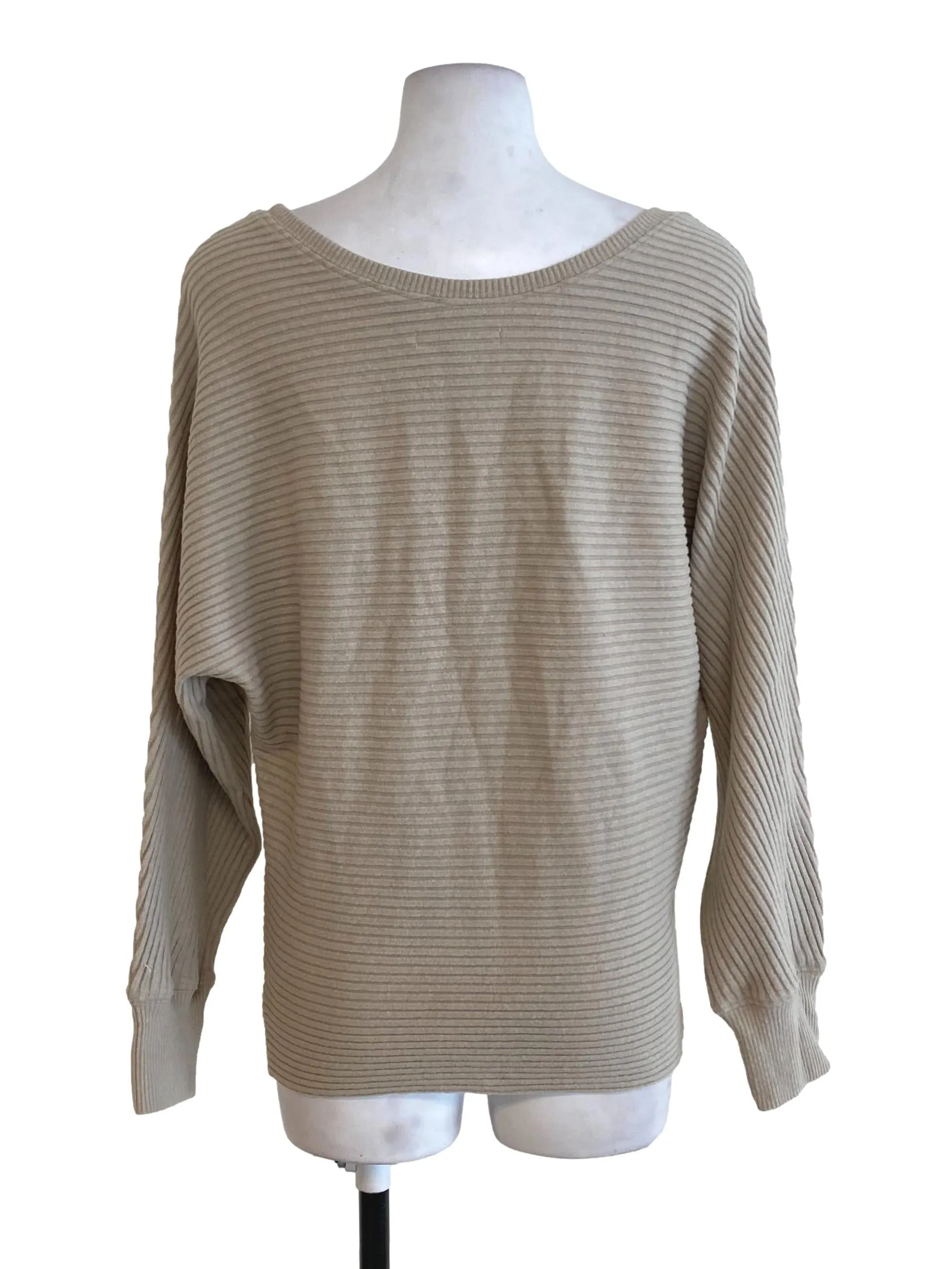 Bone Striped Knitted Top