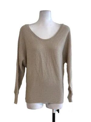 Bone Striped Knitted Top