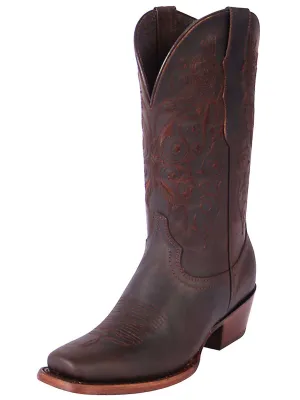 Botas Vaqueras Rodeo Clasicas de Piel Nobuck para Mujer 'El General' - ID: 122486