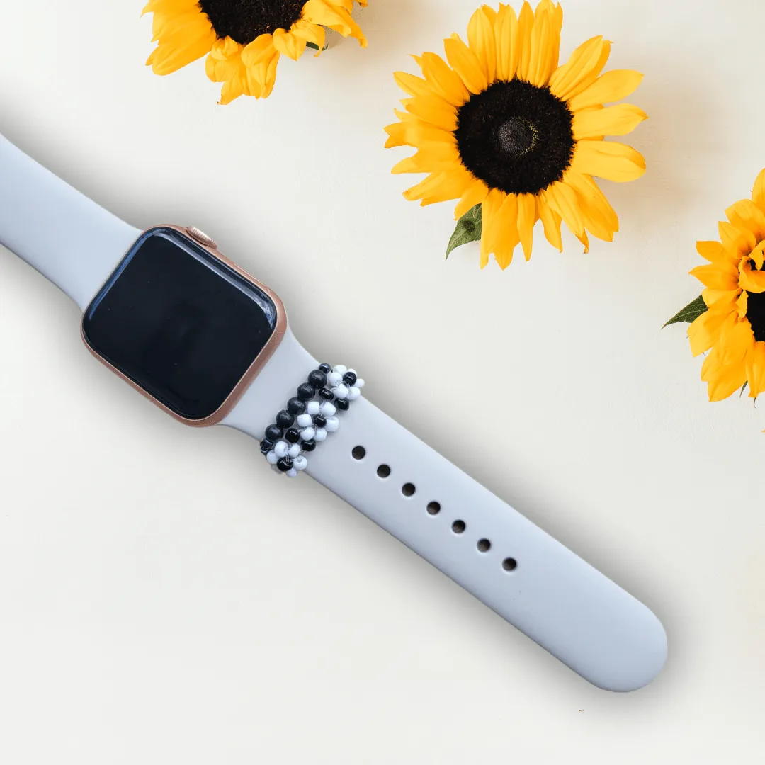 Bundle: Shungite Plus Flower Smart Watch Band Charms Loops | Apple iWatch Galaxy Smartwatch Decor