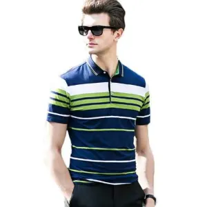Business Casual Striped Printed Polo Shirts
