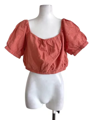 Cantaloupe Puff Sleeves Top TCL