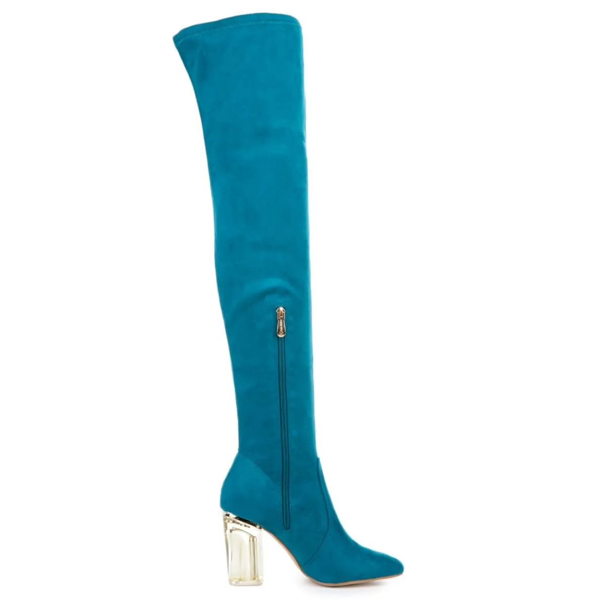Cape Robbin Fay-2 Blue High Heel Boot PEACOCK