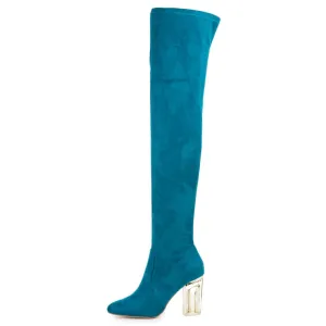 Cape Robbin Fay-2 Blue High Heel Boot PEACOCK