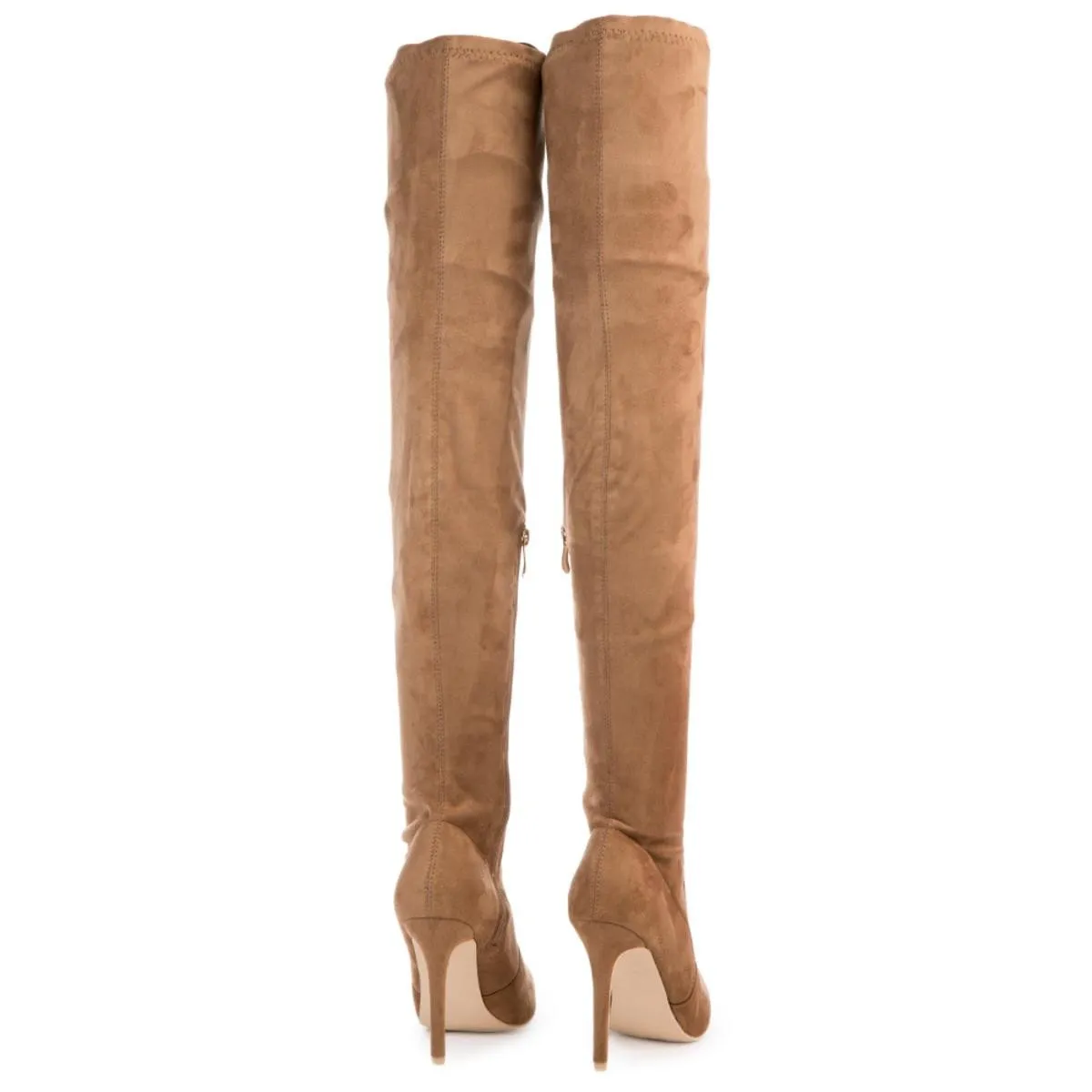 Cape Robbin Mini-5 Brown High Heel Boot Khaki