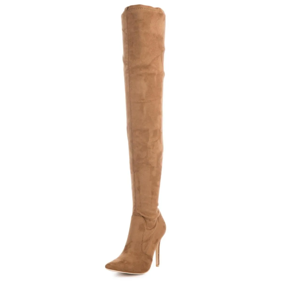 Cape Robbin Mini-5 Brown High Heel Boot Khaki