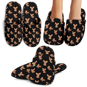 Chihuahua Slippers - Black