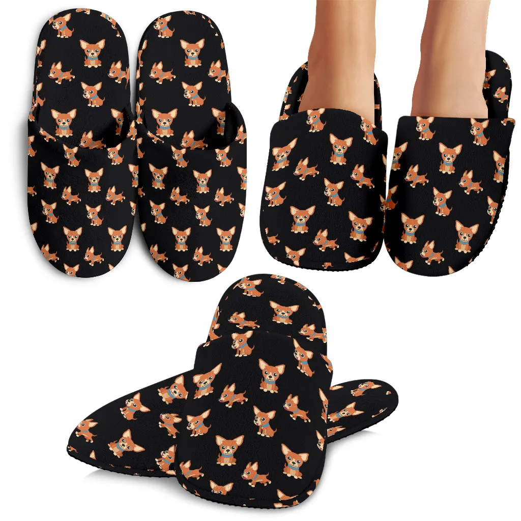 Chihuahua Slippers - Black