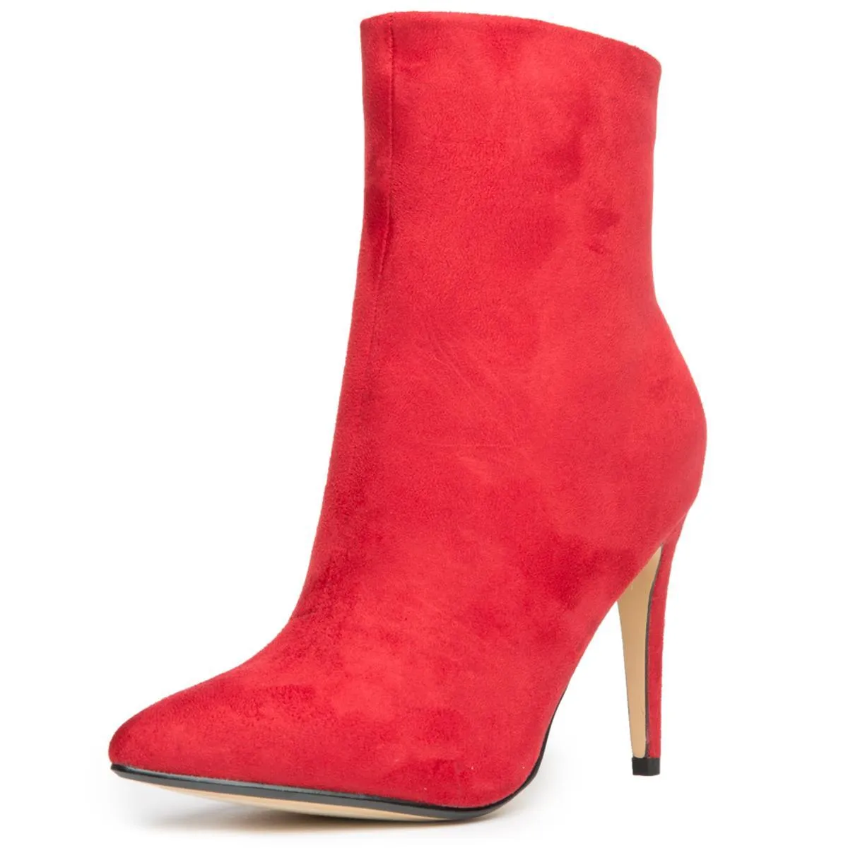 Chinese Laundry Song Bird Micro Suede Red Heeled Booties