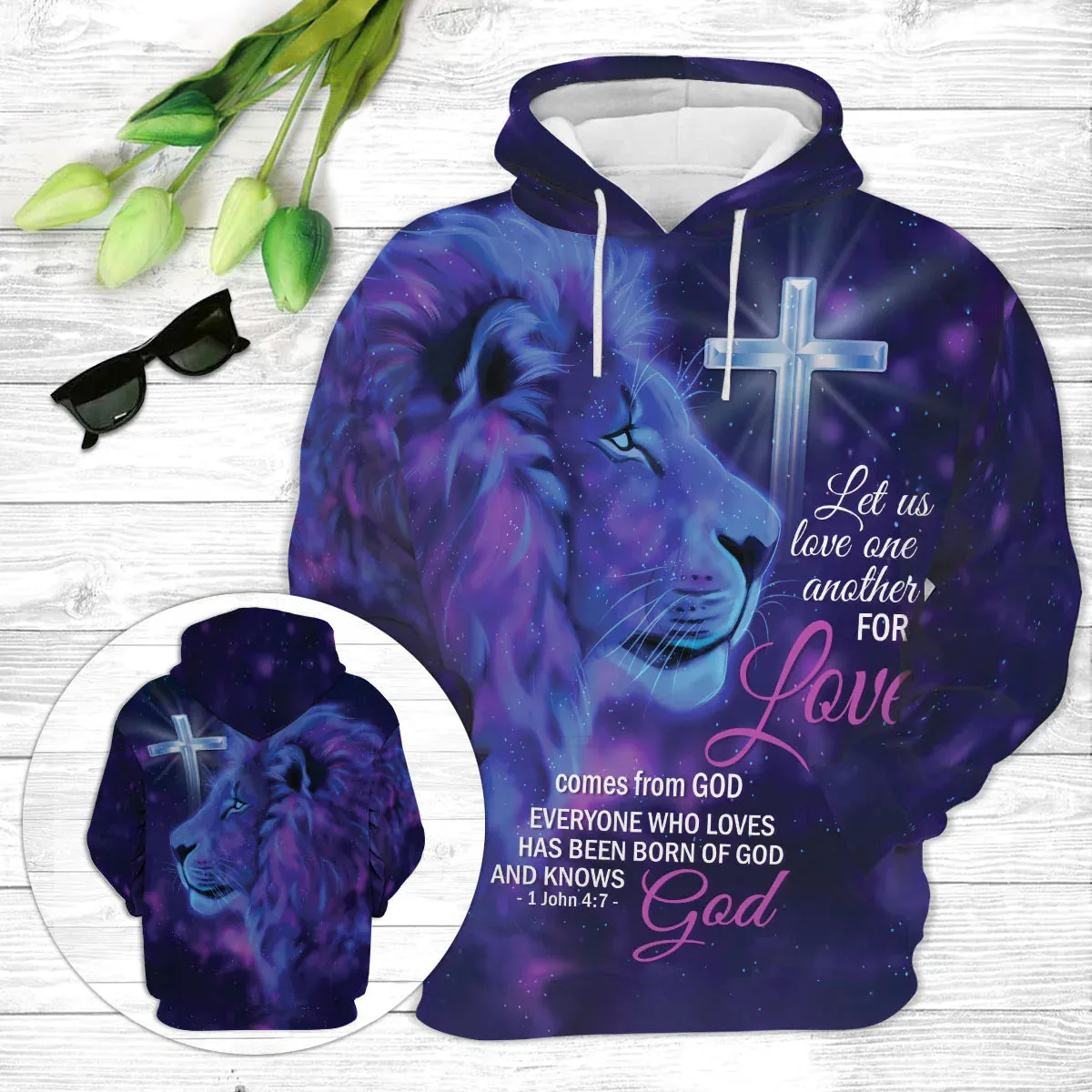Christianartbag Clothing, For Love Comes From God 1 John 4:7, Christian 3D T-Shirt, Christian 3D Hoodie, Christian 3D Sweater, Unisex 3D T-Shirt.