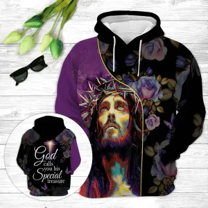 Christianartbag Clothing, God Calls You His Special Treasure, Christian 3D T-Shirt, Christian 3D Hoodie, Christian 3D Sweater, Unisex 3D T-Shirt.