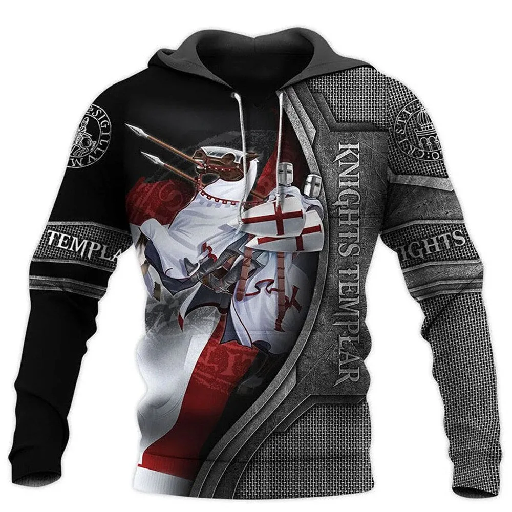 Christianartbag Clothing, Knight Templar Armor Jesus God Guard, Christian 3D T-Shirt, Christian 3D Hoodie, Christian 3D Sweater, Unisex 3D T-Shirt.
