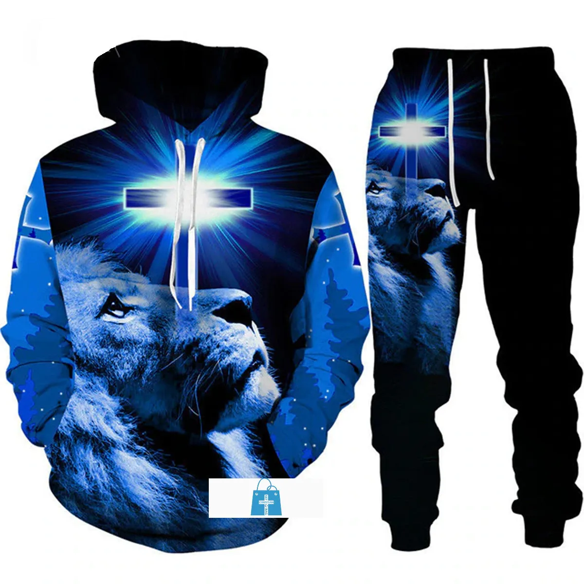 Christianartbag Clothing, Unisex Hoodie 3d Set Christian Bible Faith Jesus God, Christian 3D T-Shirt, Christian 3D Hoodie, Christian 3D Sweater, Personalized Hoodies.