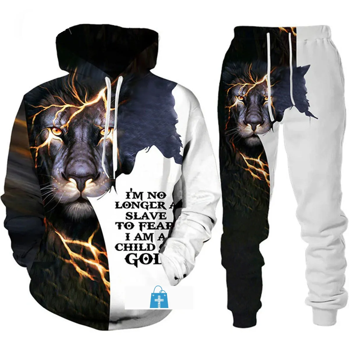 Christianartbag Clothing, Unisex Hoodie 3d Set Christian Bible Faith Jesus God, Christian 3D T-Shirt, Christian 3D Hoodie, Christian 3D Sweater, Personalized Hoodies.