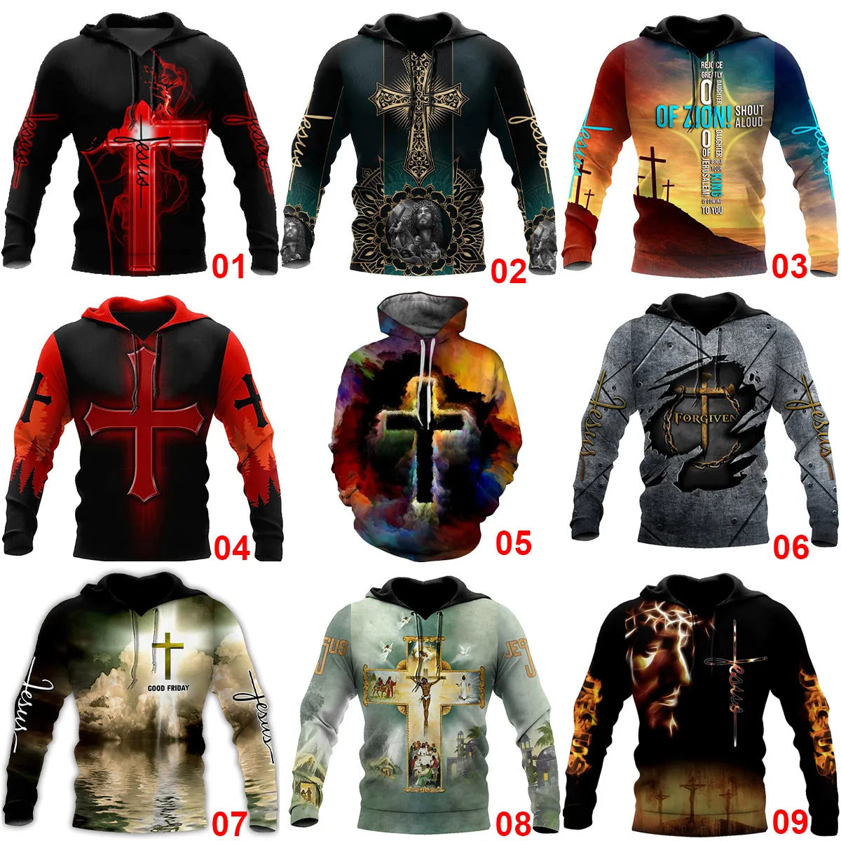 Christianartbag Clothing, Unisex Hoodie Cross and Lion 3D, Christian 3D T-Shirt, Christian 3D Hoodie, Christian 3D Sweater, Personalized Hoodies.