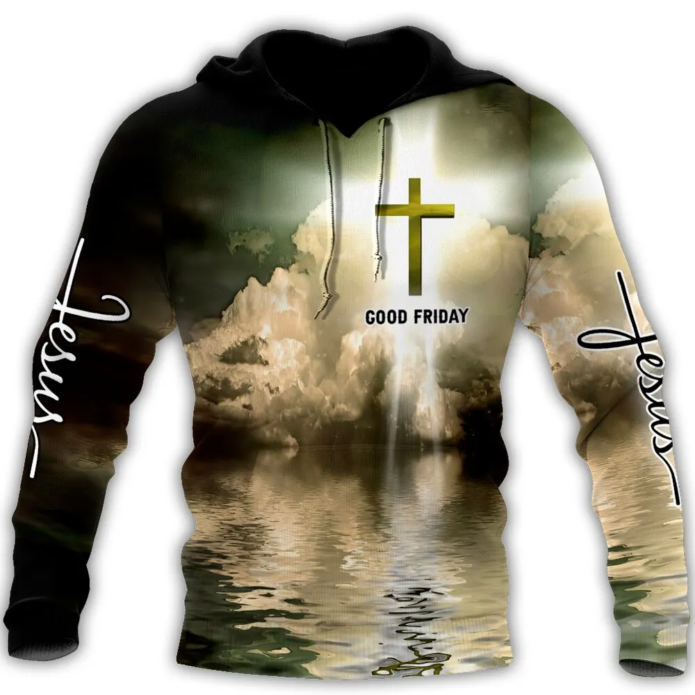Christianartbag Clothing, Unisex Hoodie Cross and Lion 3D, Christian 3D T-Shirt, Christian 3D Hoodie, Christian 3D Sweater, Personalized Hoodies.