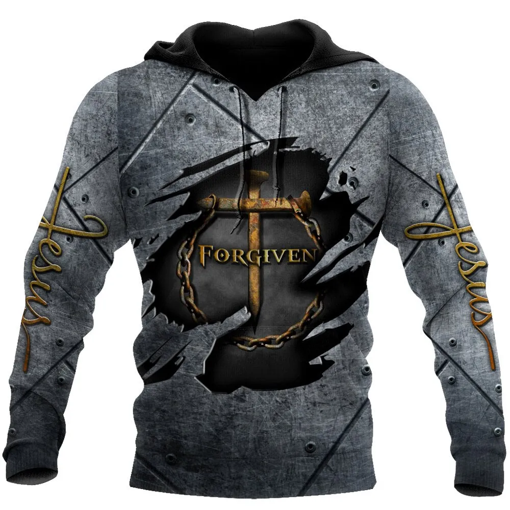 Christianartbag Clothing, Unisex Hoodie Cross and Lion 3D, Christian 3D T-Shirt, Christian 3D Hoodie, Christian 3D Sweater, Personalized Hoodies.