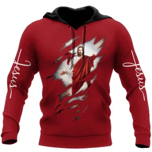 Christianartbag Clothing, Unisex Hoodie Jesus Christ 3D, Christian 3D T-Shirt, Christian 3D Hoodie, Christian 3D Sweater, Personalized Hoodies.