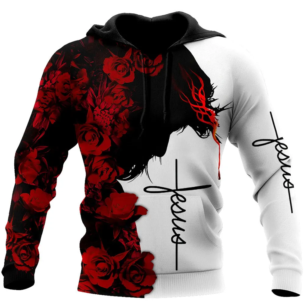 Christianartbag Clothing, Unisex Hoodie Jesus Christ 3D, Christian 3D T-Shirt, Christian 3D Hoodie, Christian 3D Sweater, Personalized Hoodies.
