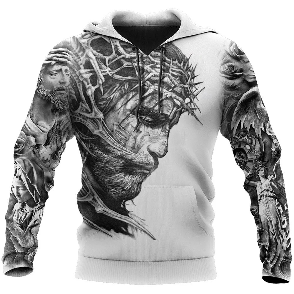 Christianartbag Clothing, Unisex Hoodie Jesus Christ 3D, Christian 3D T-Shirt, Christian 3D Hoodie, Christian 3D Sweater, Personalized Hoodies.