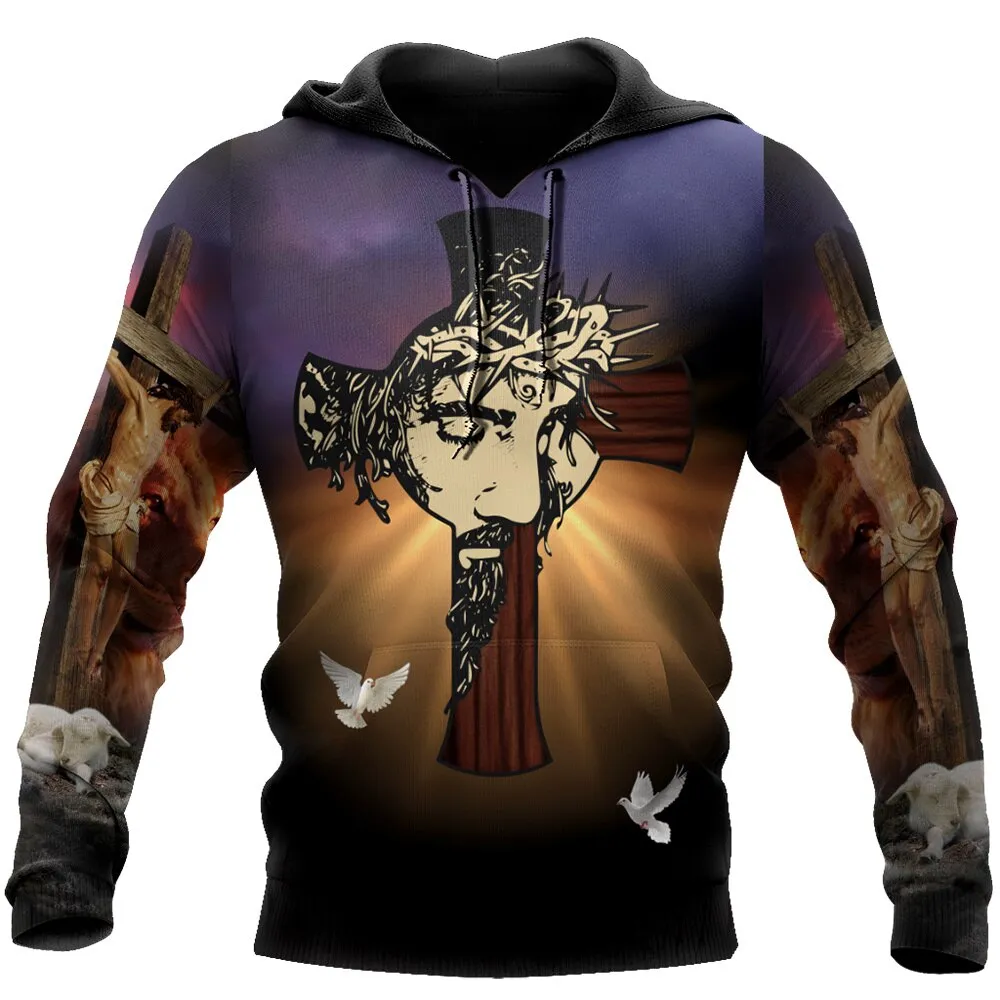 Christianartbag Clothing, Unisex Hoodie Jesus Christ 3D, Christian 3D T-Shirt, Christian 3D Hoodie, Christian 3D Sweater, Personalized Hoodies.
