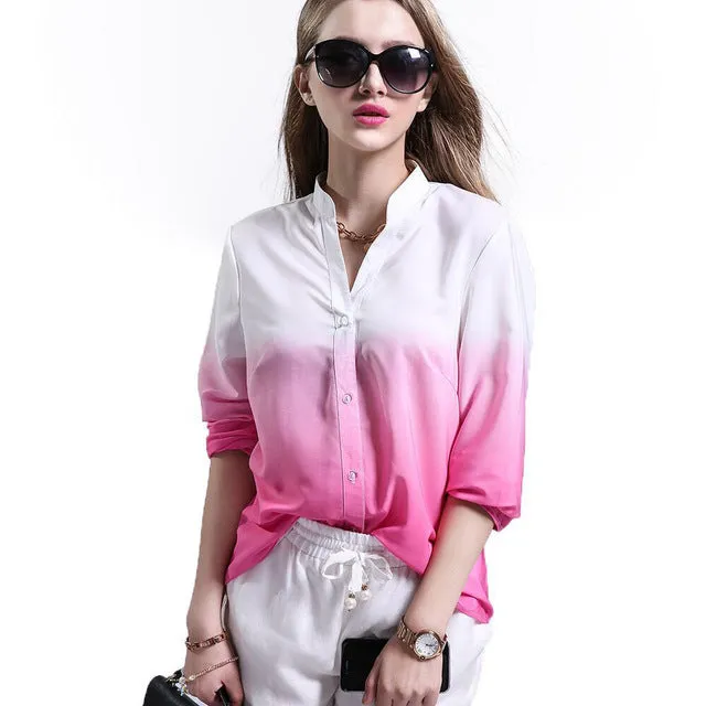 Color Casual Blouses