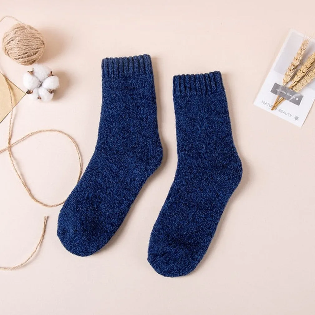 ContiNent 33 Winter Men'9;s Super Thick Warm High Quality Harajuku Retro Snow Casual Antifreeze Wool Socks 3 Pair