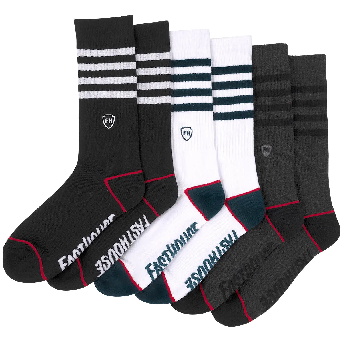 Core Socks, 3 Pack - Multi