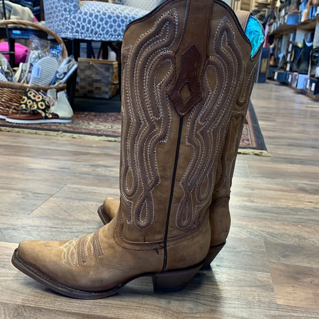 Corral Women's Shedron Inlay Snip Toe Western Boot