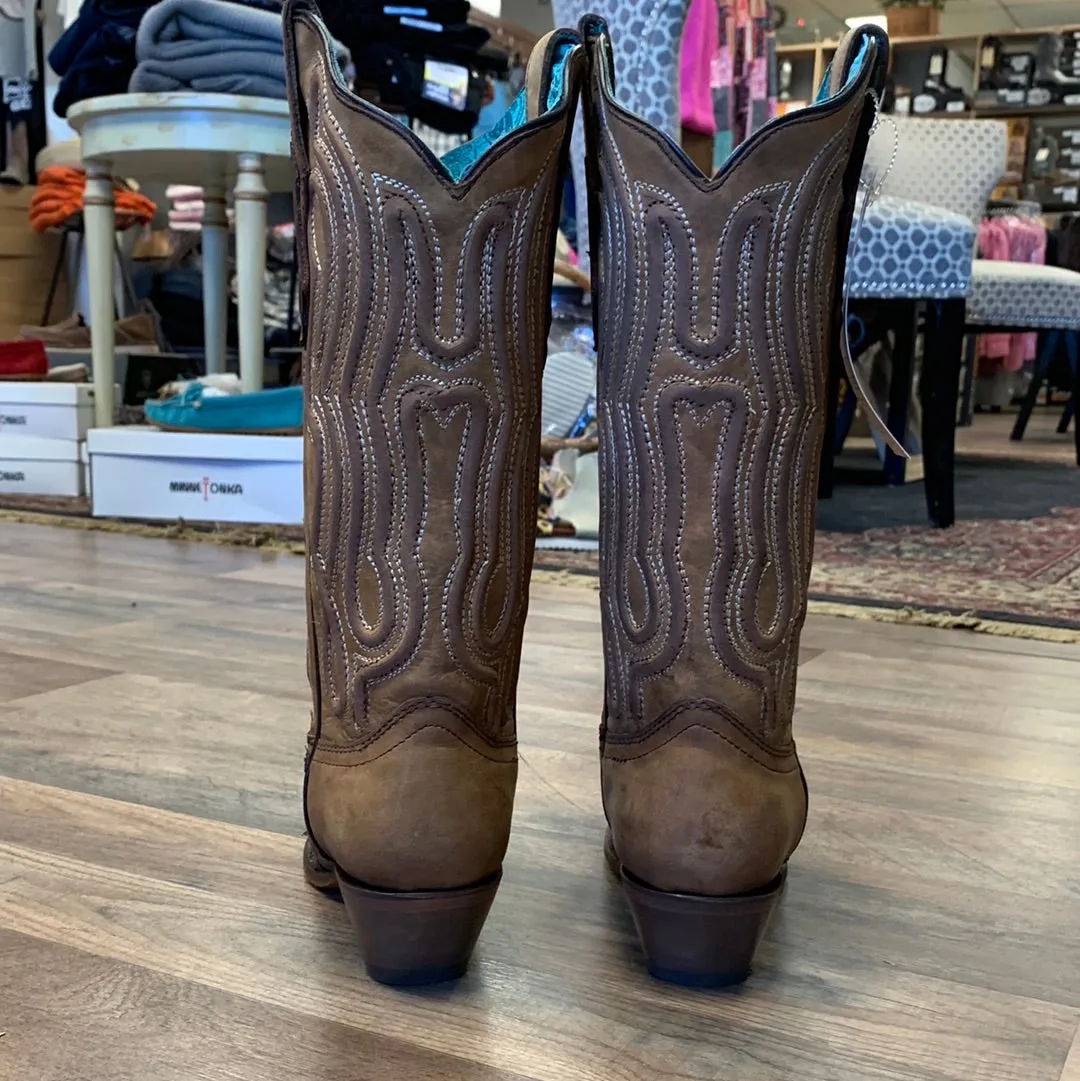 Corral Women's Shedron Inlay Snip Toe Western Boot