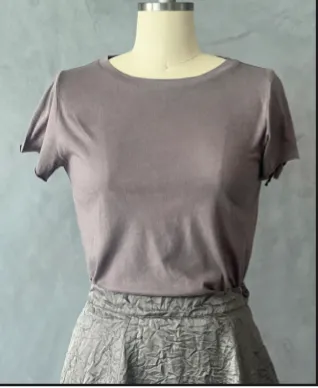 Cotton Cap Sleeve Tee Caviar