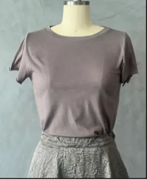 Cotton Cap Sleeve Tee Caviar