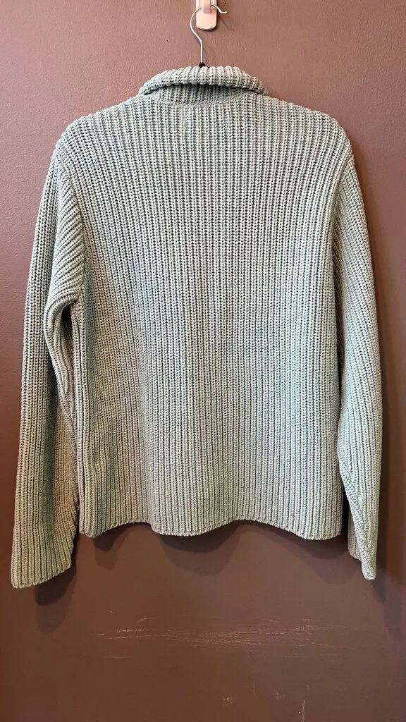 Cotton Ribbed Zip Sweater