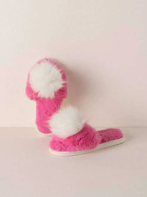 Cozy Pink Amor Slippers