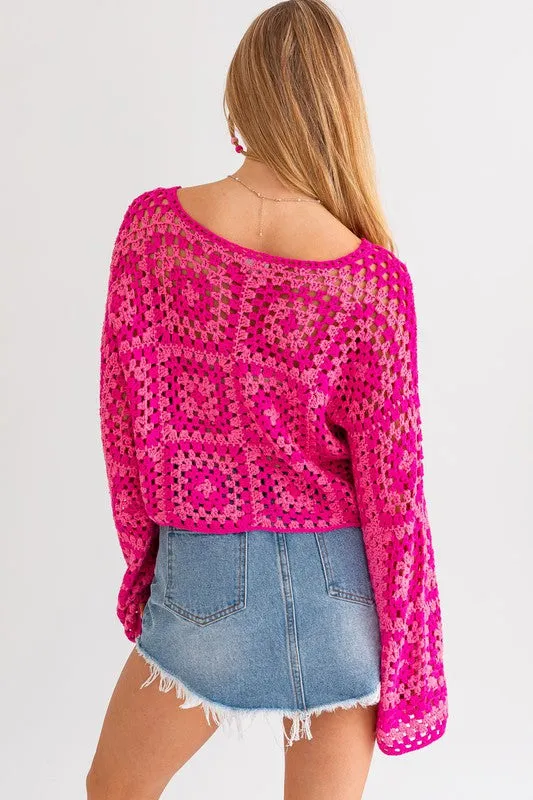 Crochet Cropped Sweater