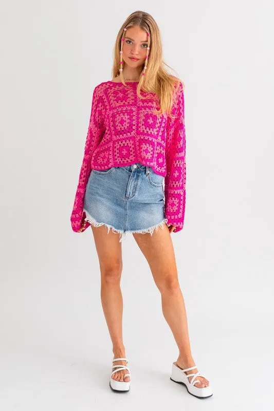 Crochet Cropped Sweater