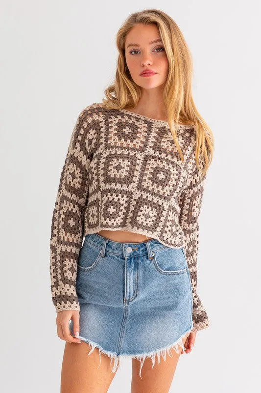 Crochet Cropped Sweater