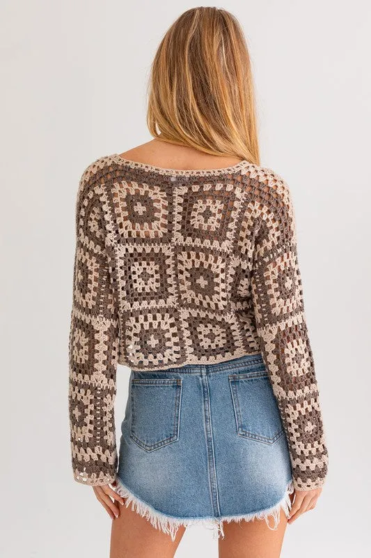 Crochet Cropped Sweater