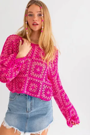 Crochet Cropped Sweater