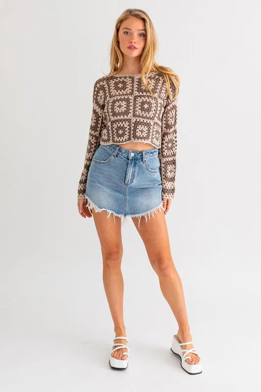 Crochet Cropped Sweater