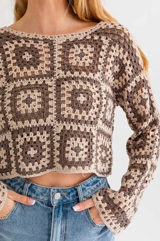 Crochet Cropped Sweater