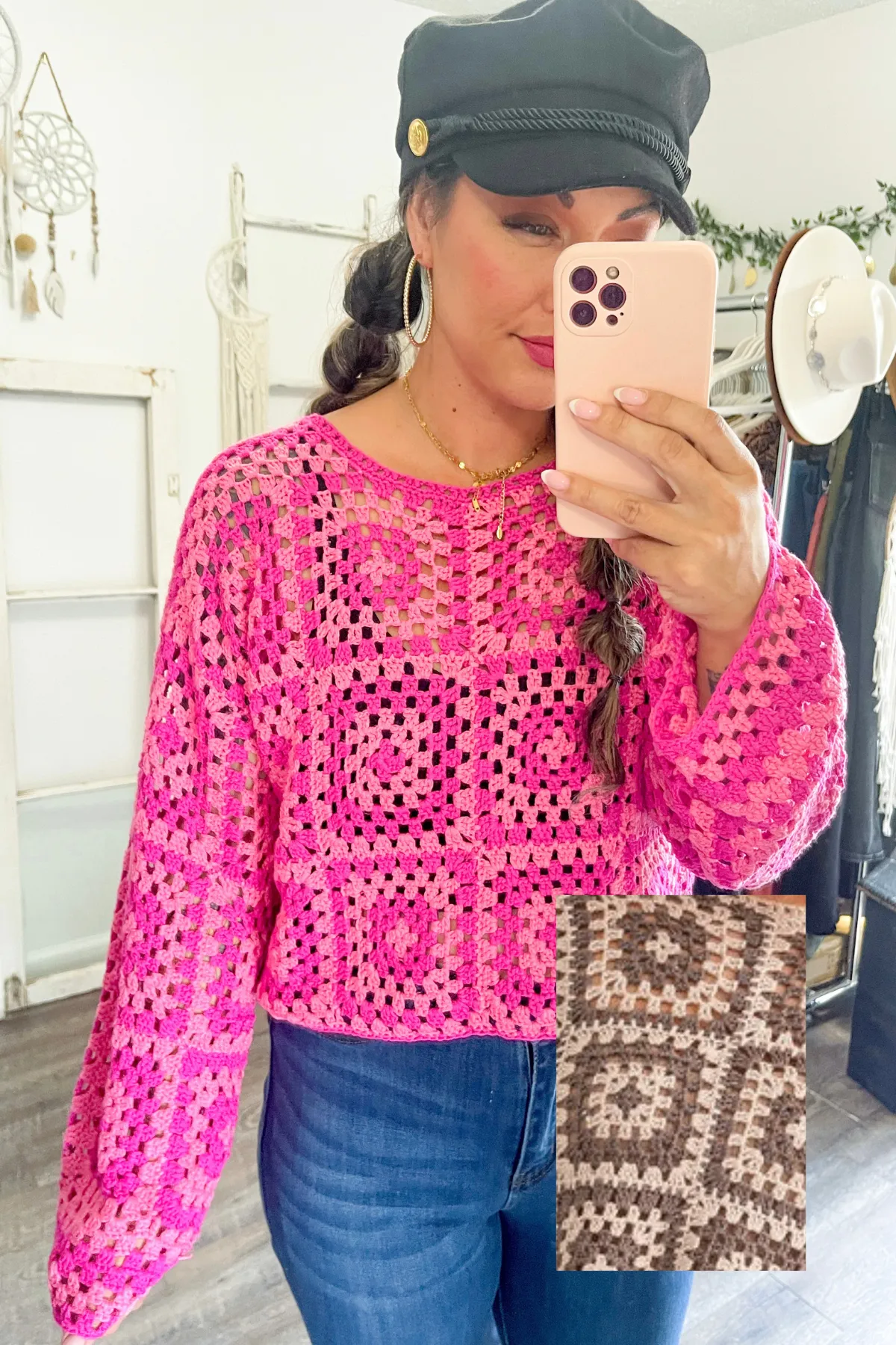 Crochet Cropped Sweater