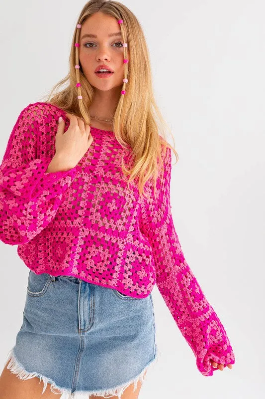 Crochet Cropped Sweater