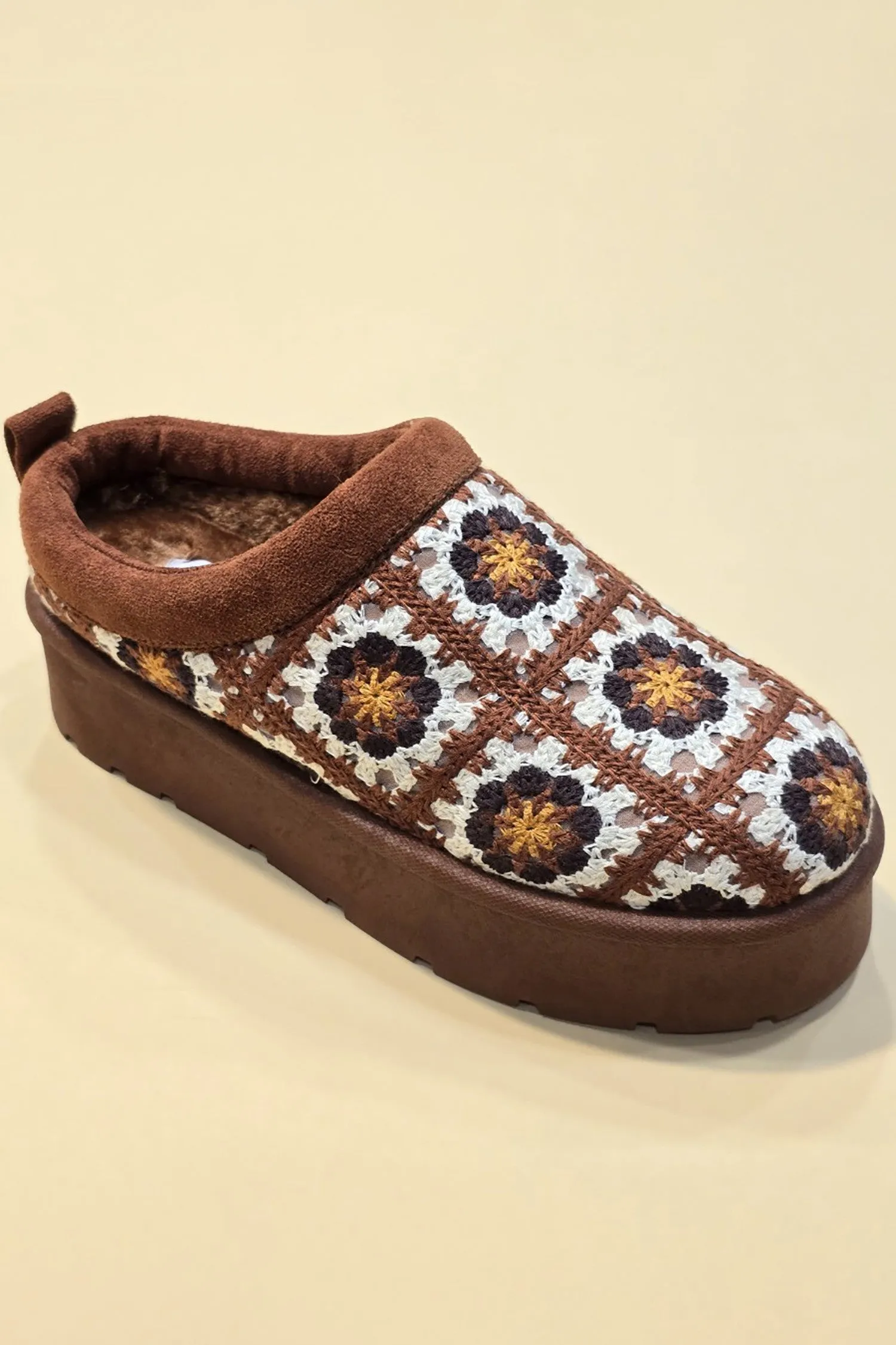 Crochet Platform Slippers
