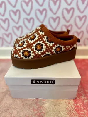 Crochet Platform Slippers